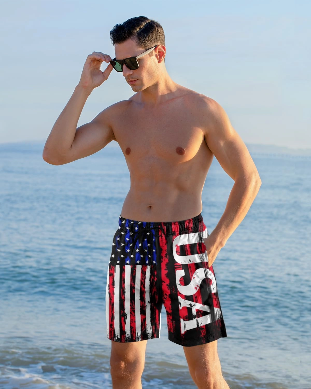 Cozople Mens Swimming Trunks with Compression Liner Swim Shorts 7 inch Quick Dry Bathing Suit Anti Chafe Boardshorts