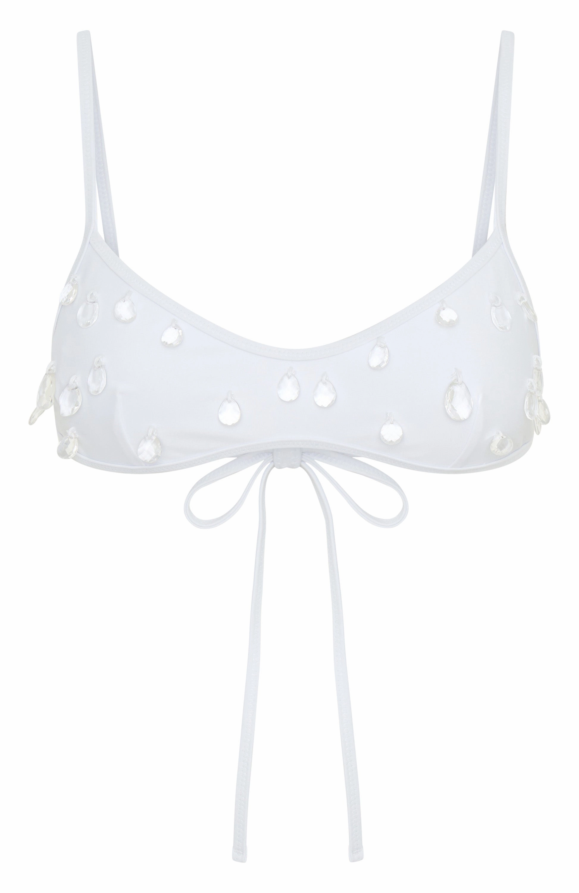 Crystal Coast Bikini Top White