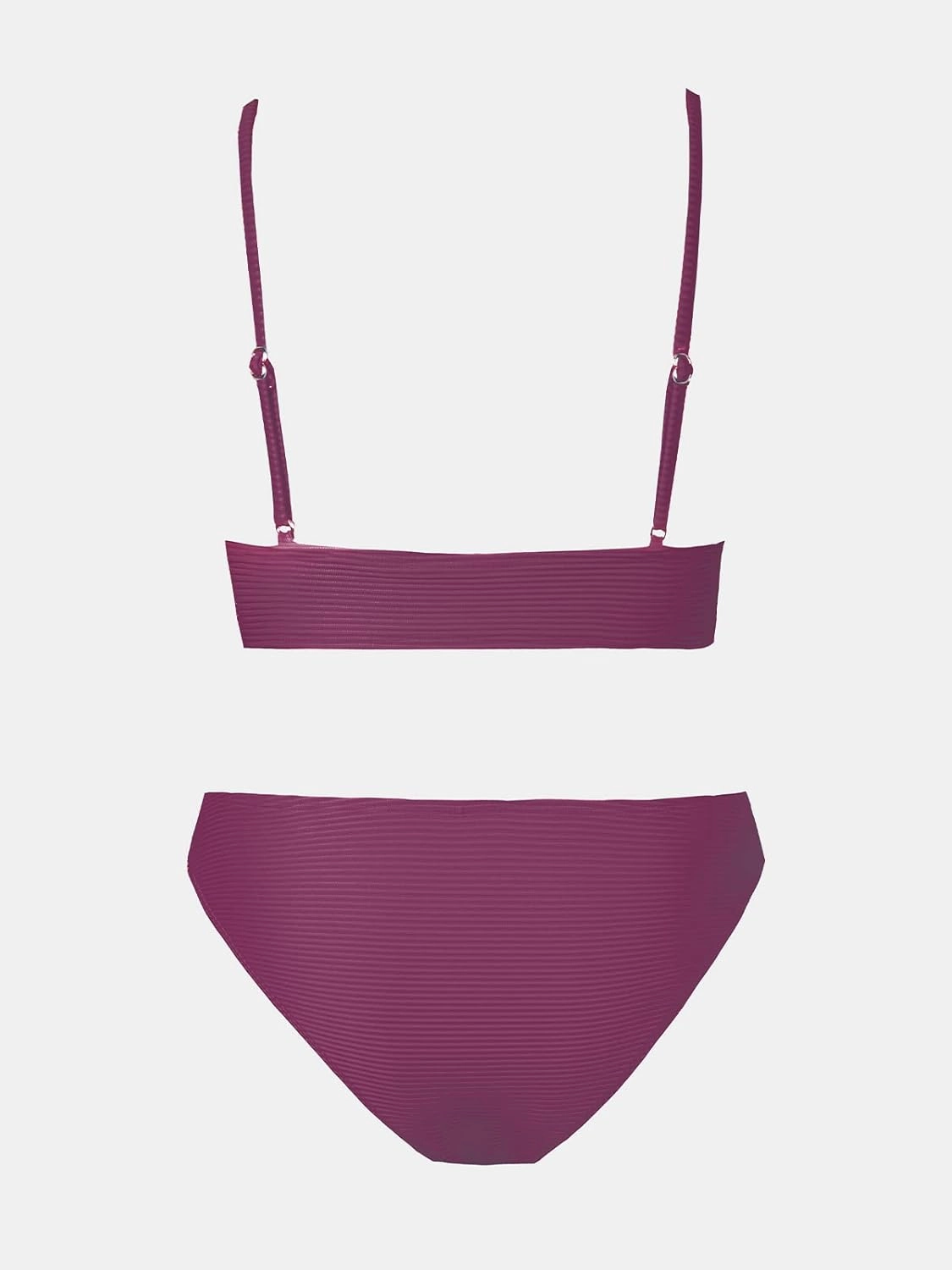 CUPSHE Women Bikini Set Solid Color Sexy Triangle Two Piece Swimsuit