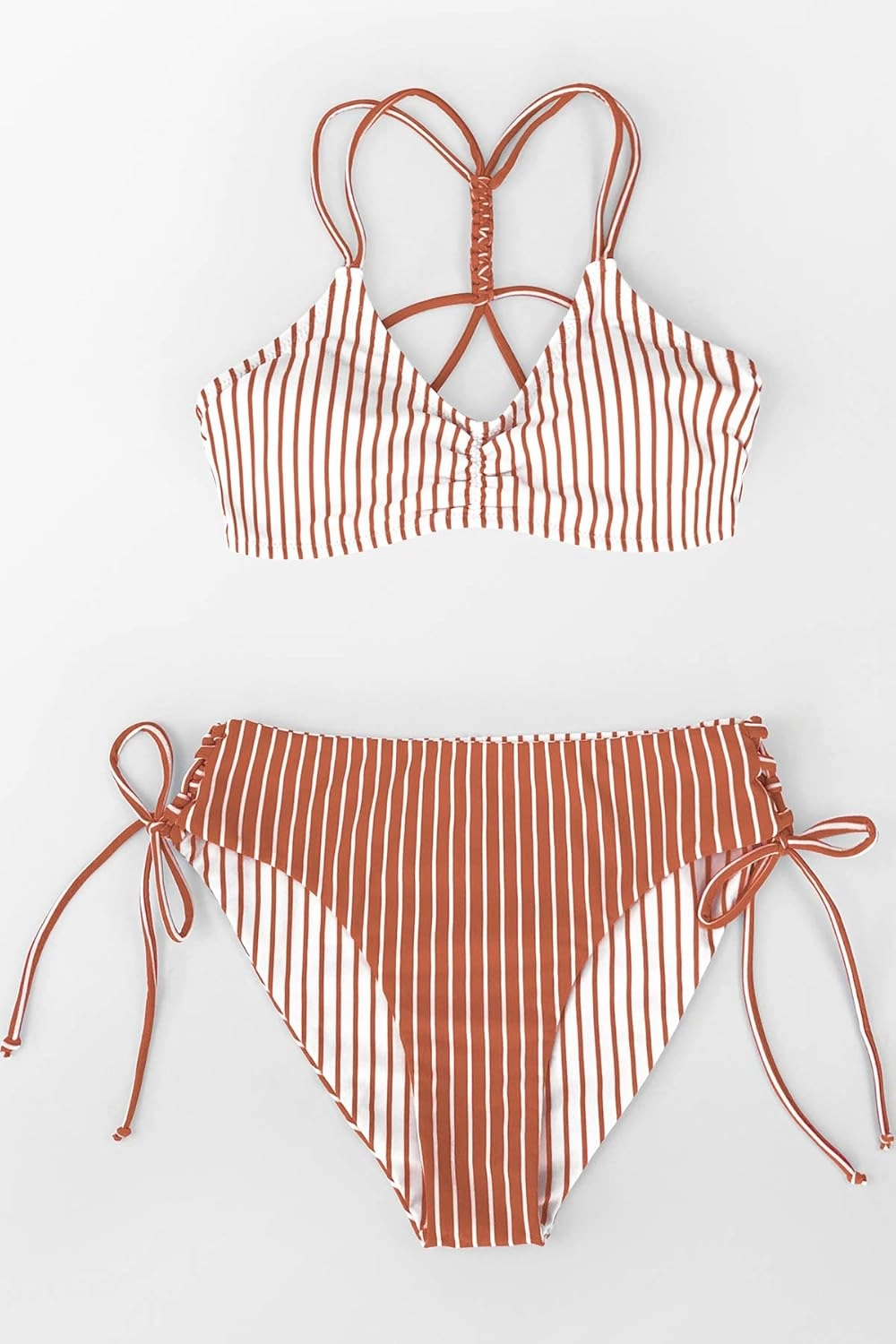 CUPSHE Women's 2 Piece Bikini Set Back Braided Straps with Reversible Bottom