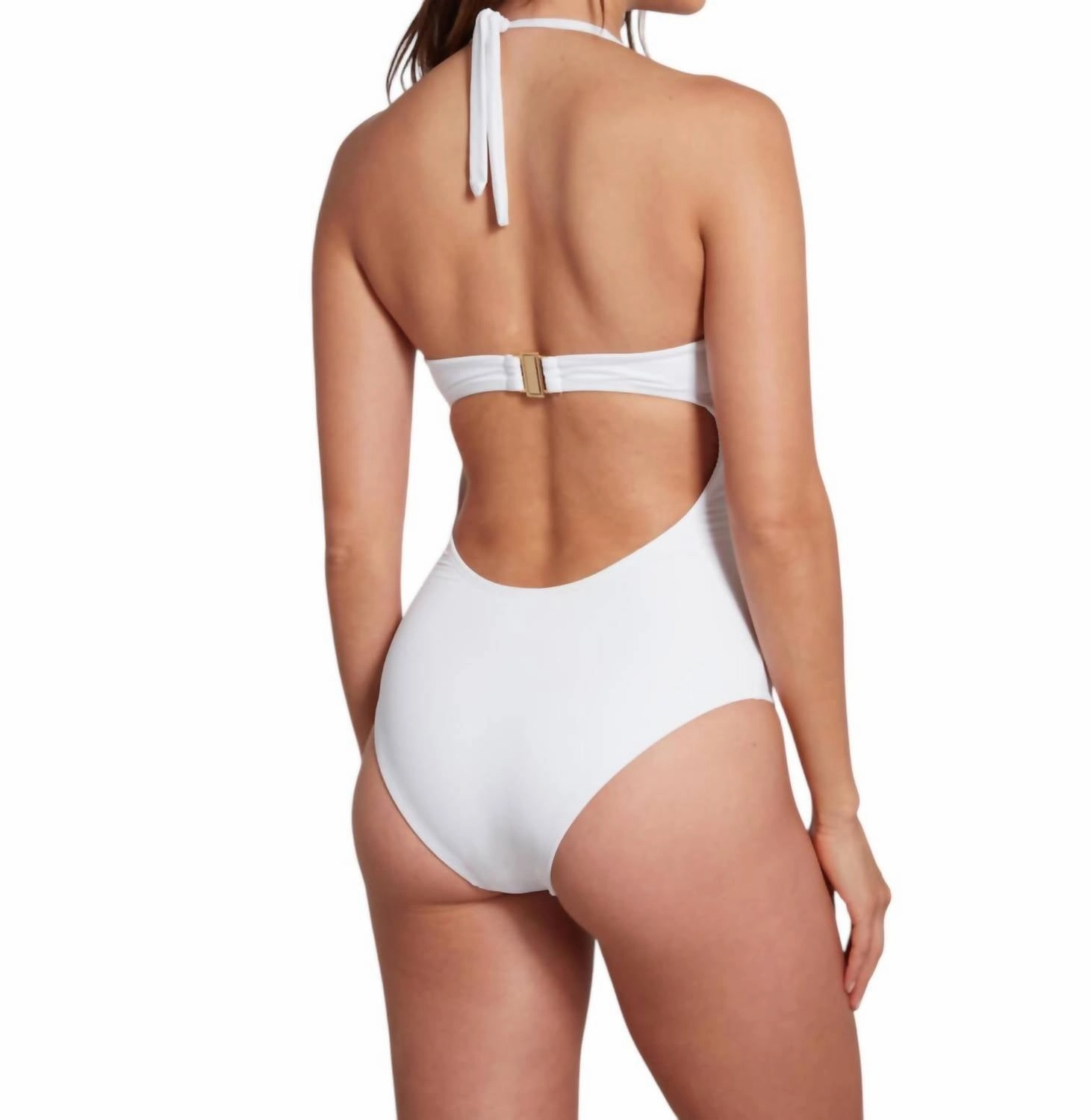 Debby Halter One Piece Swimsuit In White