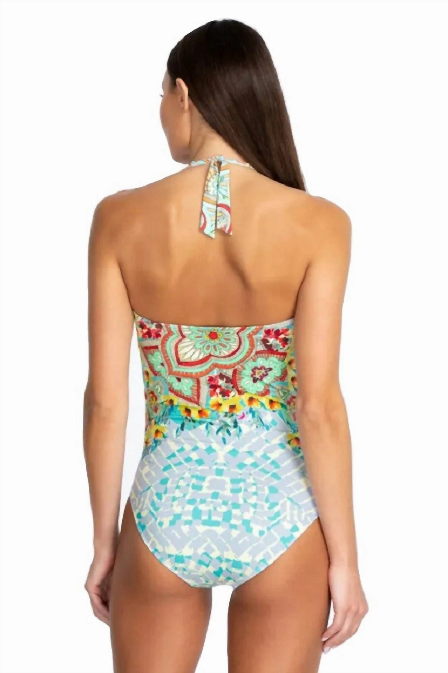 Elena Twist One Piece Swimsuit In Multi