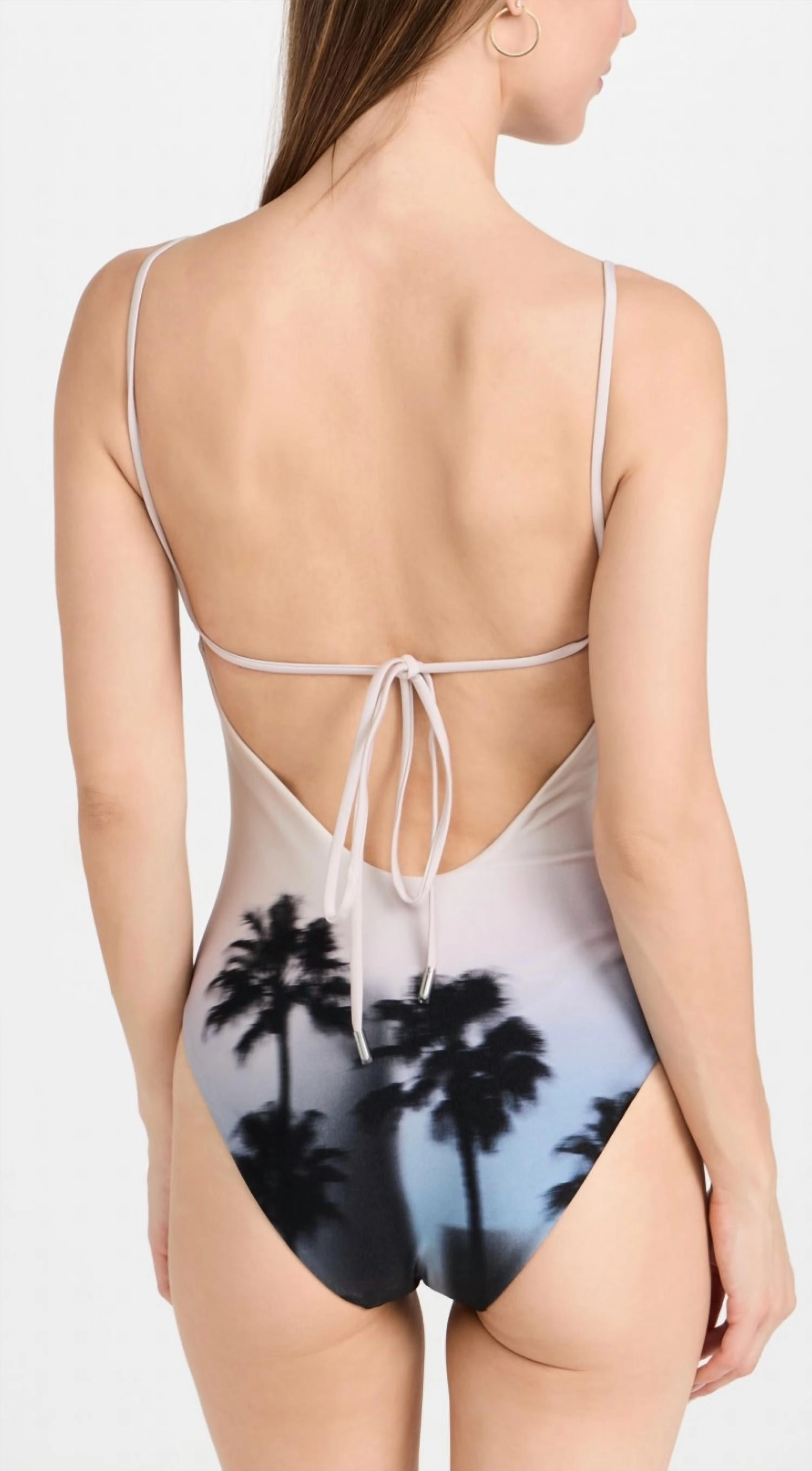 Elenora One Piece In Hazy Palm Print