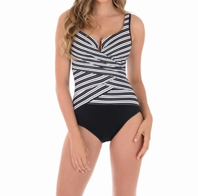 Escape One Piece Swimsuit In Black/ White