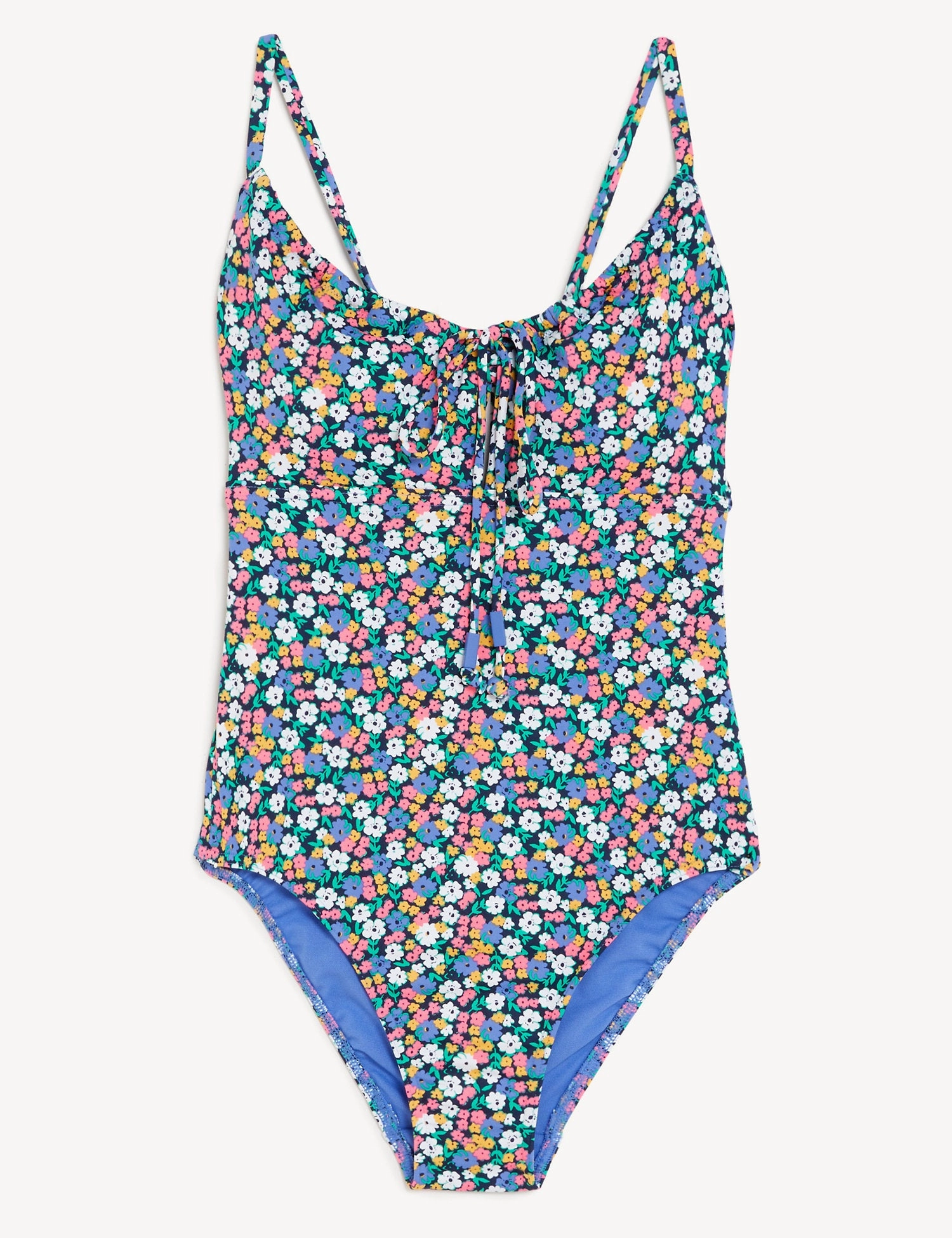 Floral Padded Scoop Neck Swimsuit