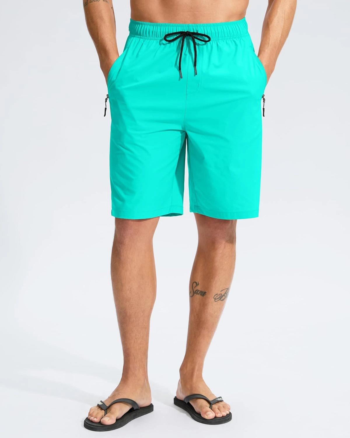 G Gradual Men's Swim Trunks 9" Quick Dry Swimming Board Shorts with Zipper Pockets Swimwear Bathing Suit for Men No Liner