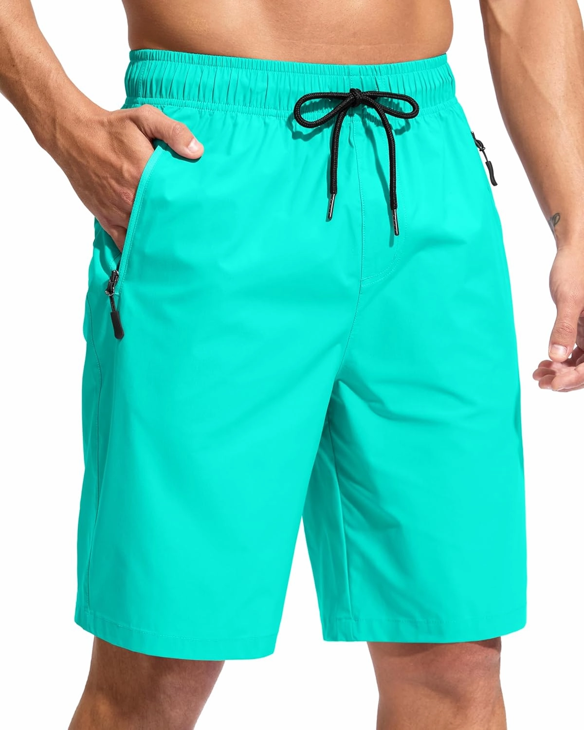 G Gradual Men's Swim Trunks 9" Quick Dry Swimming Board Shorts with Zipper Pockets Swimwear Bathing Suit for Men No Liner