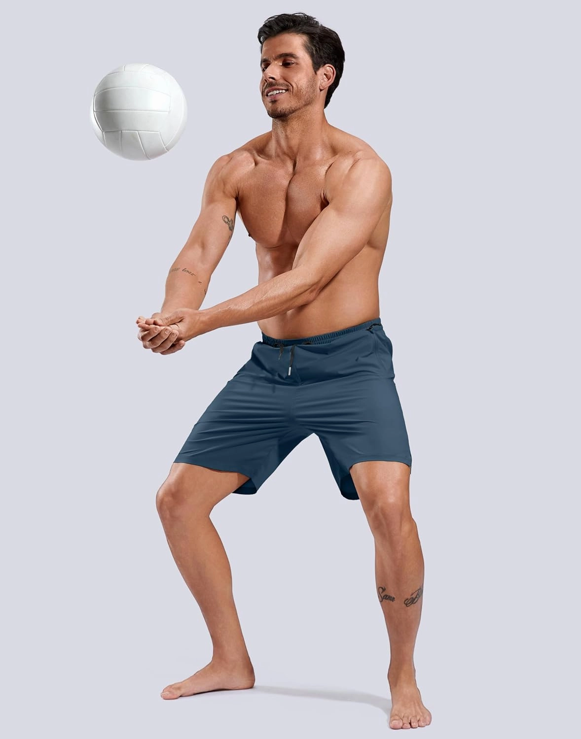 G Gradual Mens Swim Trunks with Compression Liner 7" Quick Dry Board Shorts Swimsuit Bathing Suit for Men with Zipper Pockets