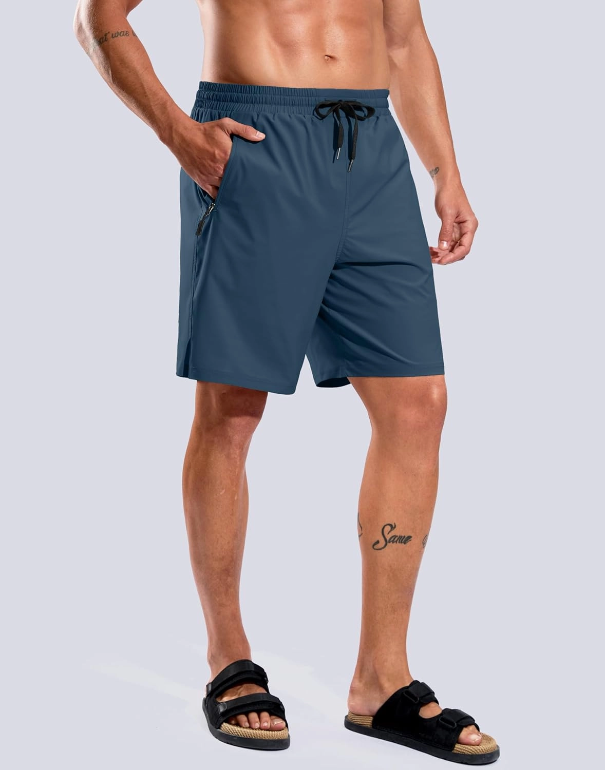 G Gradual Mens Swim Trunks with Compression Liner 7" Quick Dry Board Shorts Swimsuit Bathing Suit for Men with Zipper Pockets