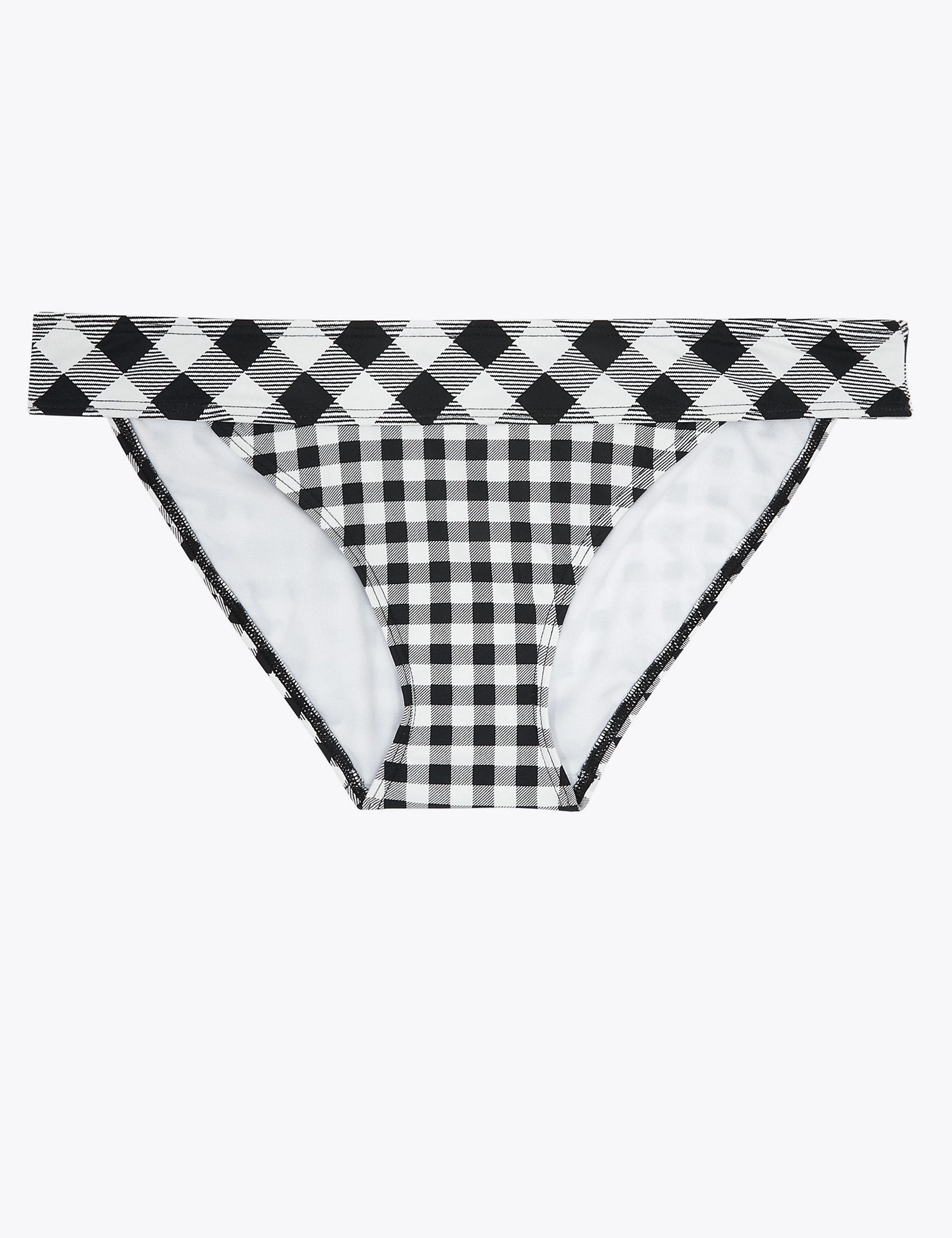 Gingham Tanga Bikini Bottoms