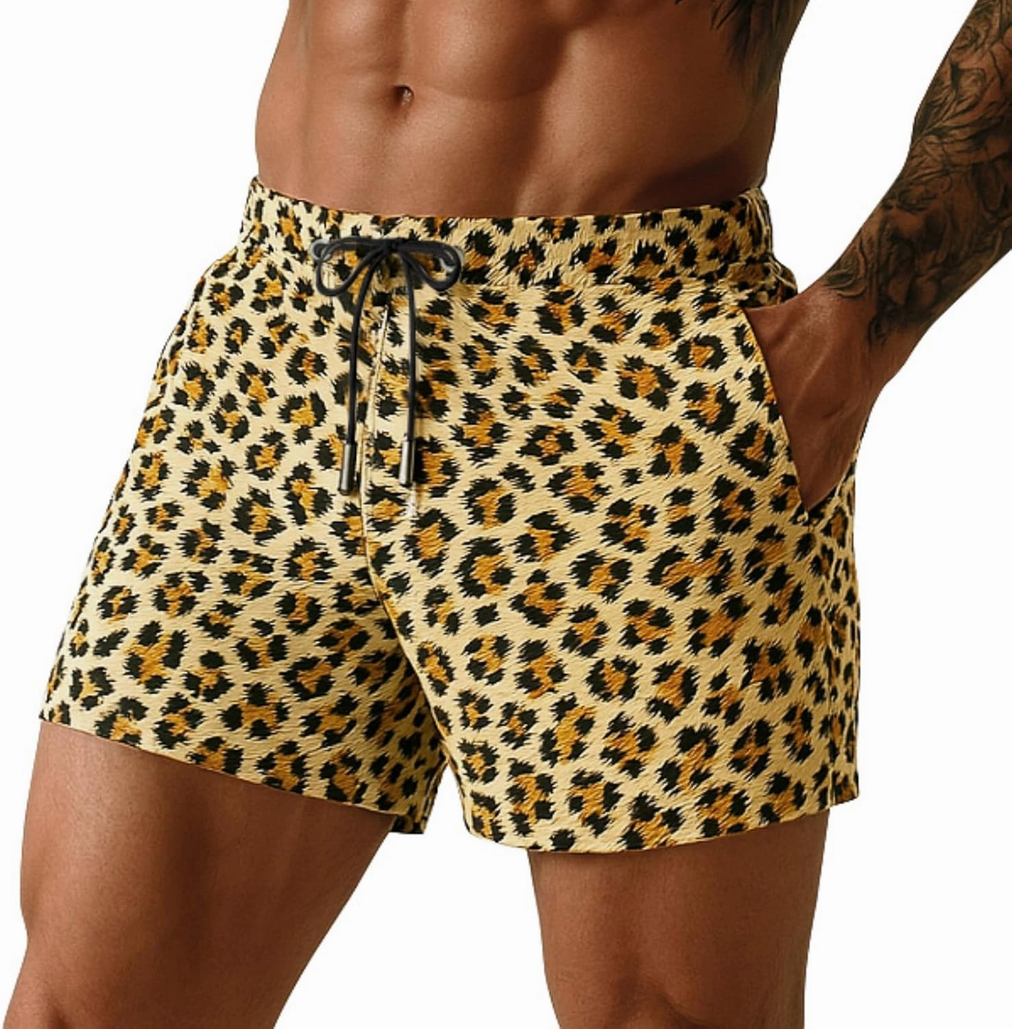 GINGTTO Men's Beach Shorts Bathing Suits with Mesh Lining