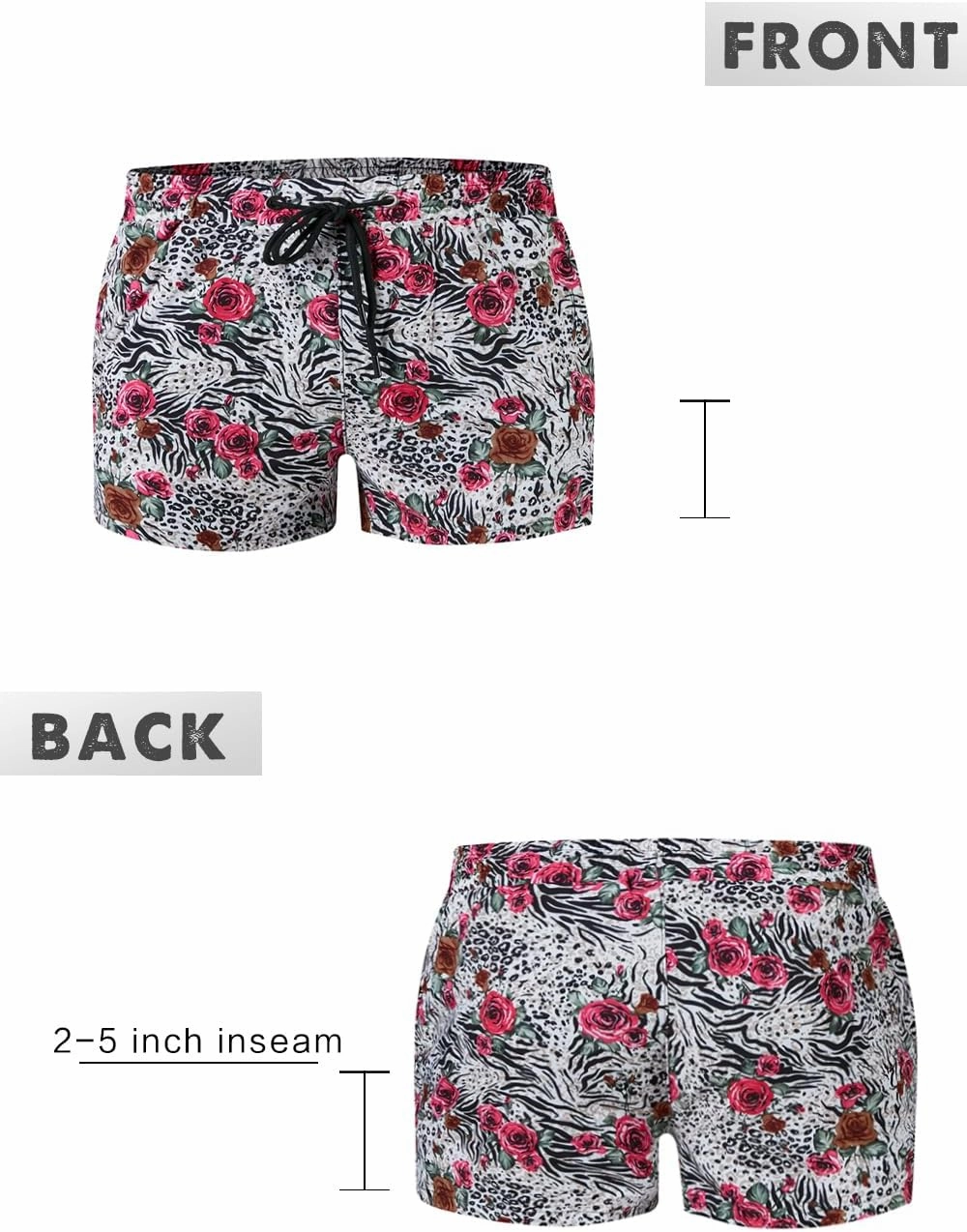 GINGTTO Men's Beach Shorts Bathing Suits with Mesh Lining