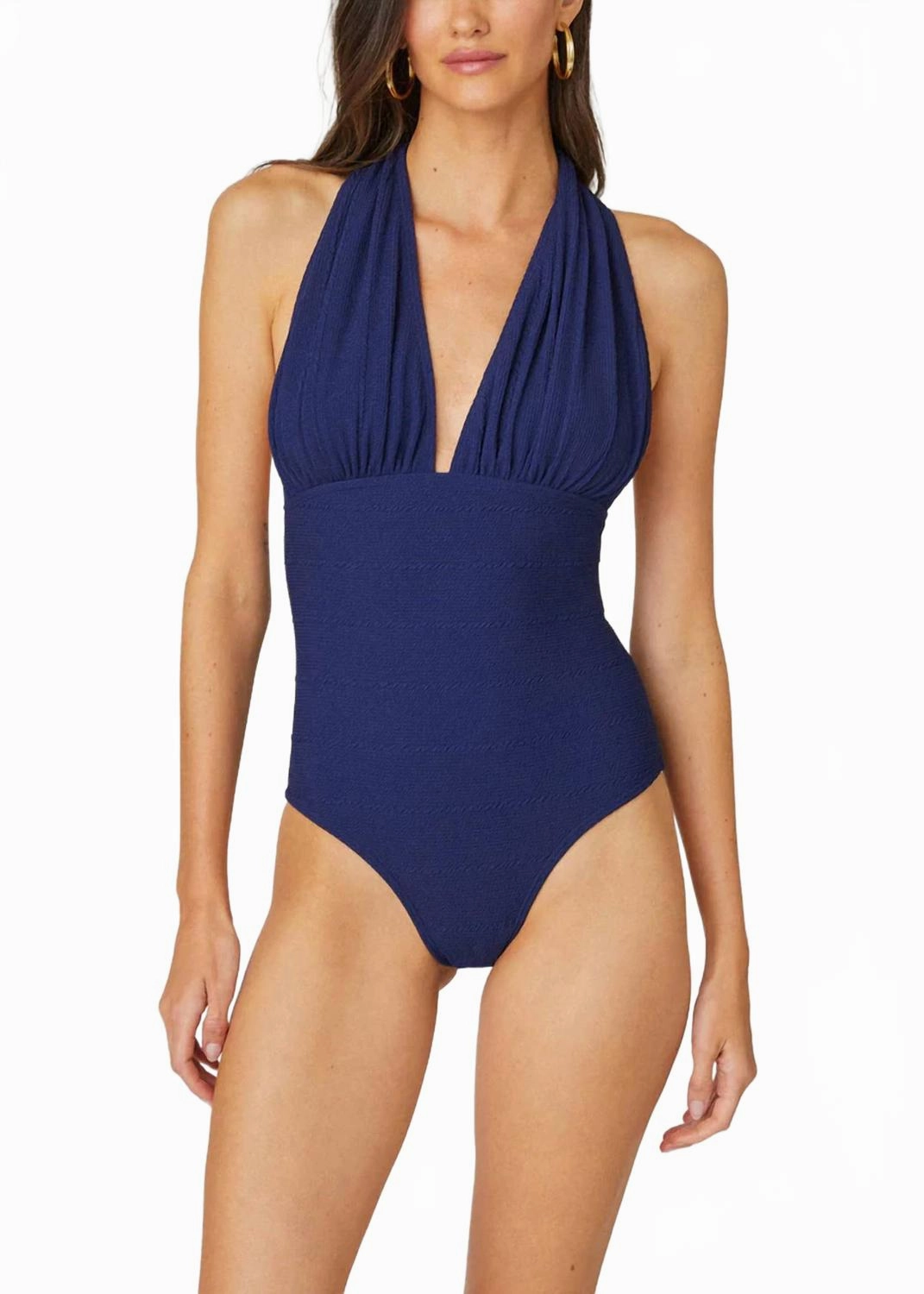 Halter One Piece Swimsuit In Navy
