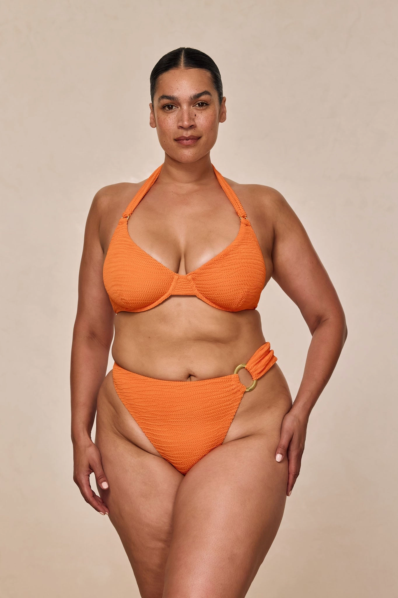 Honolulu Top - Tangerine Crinkle