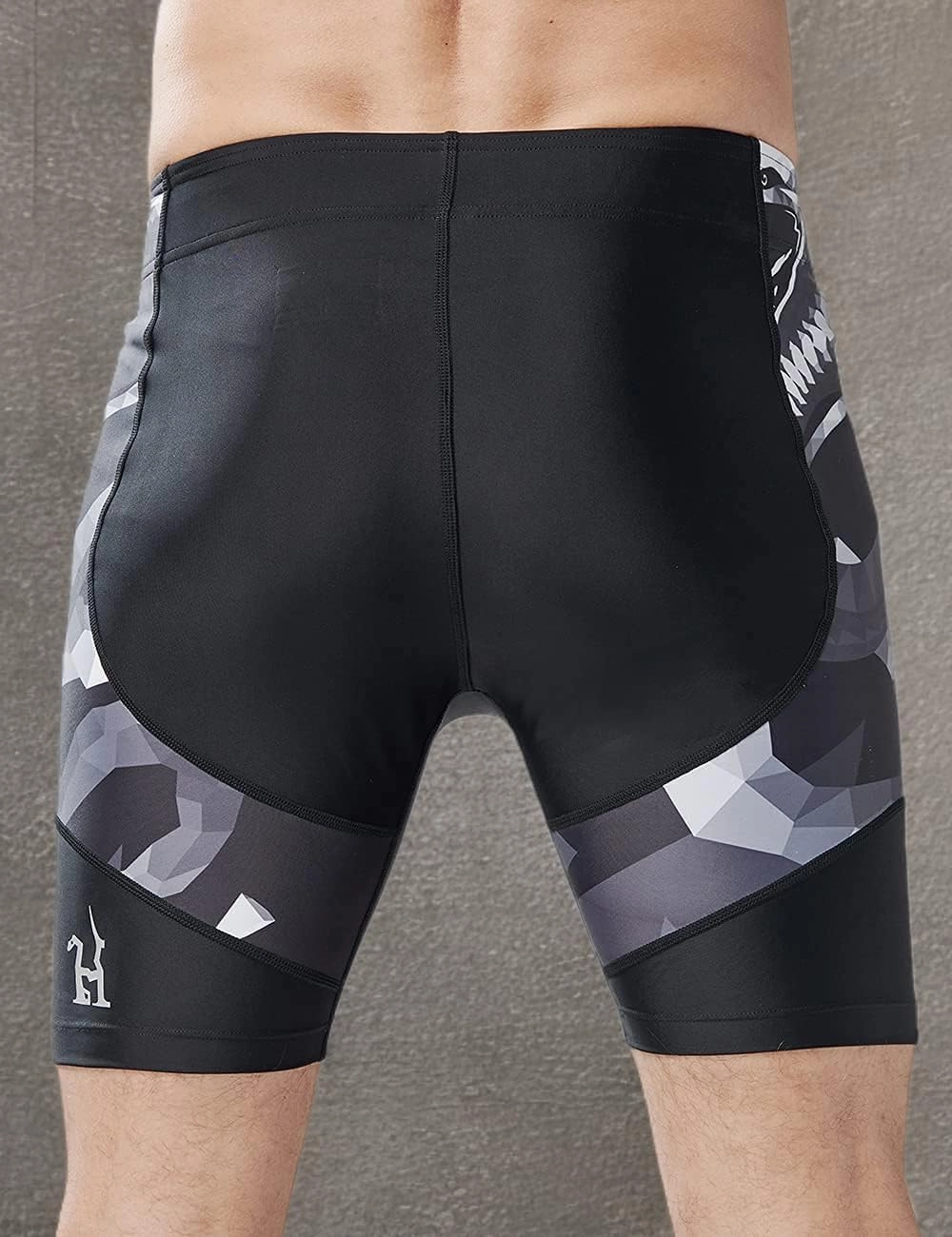 HUGE SPORTS Men's Rash Guard Swim Shorts Compression Swimming Jammer Cool Dry Active Swimsuit Workout Shorts Sports Tights