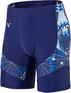 HUGE SPORTS Men's Rash Guard Swim Shorts Compression Swimming Jammer Cool Dry Active Swimsuit Workout Shorts Sports Tights