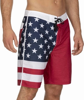 Hurley Men's Phantom-Patriots Cheers USA Flag 20"-Boardshorts