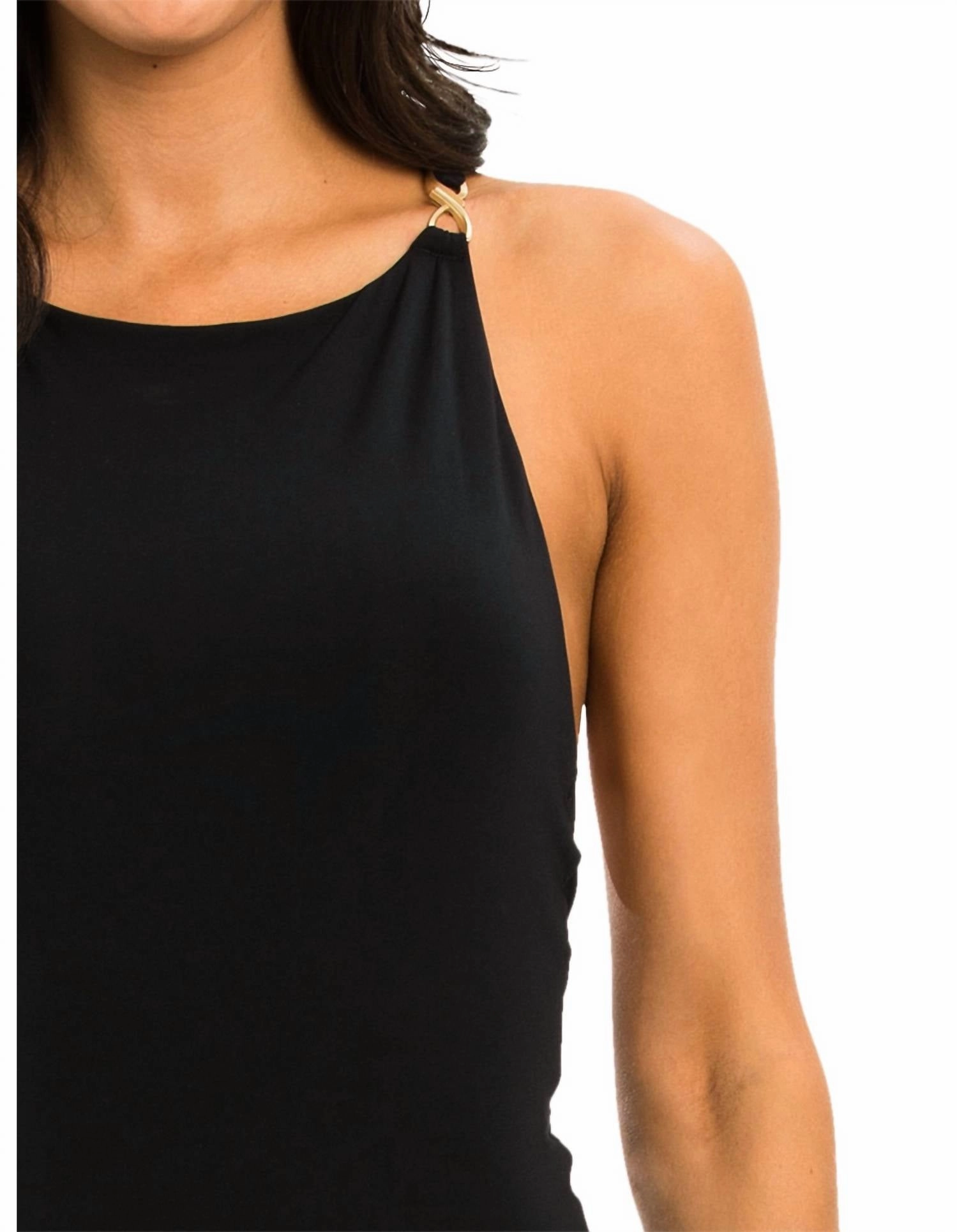 Icon High Neck One Piece In Black