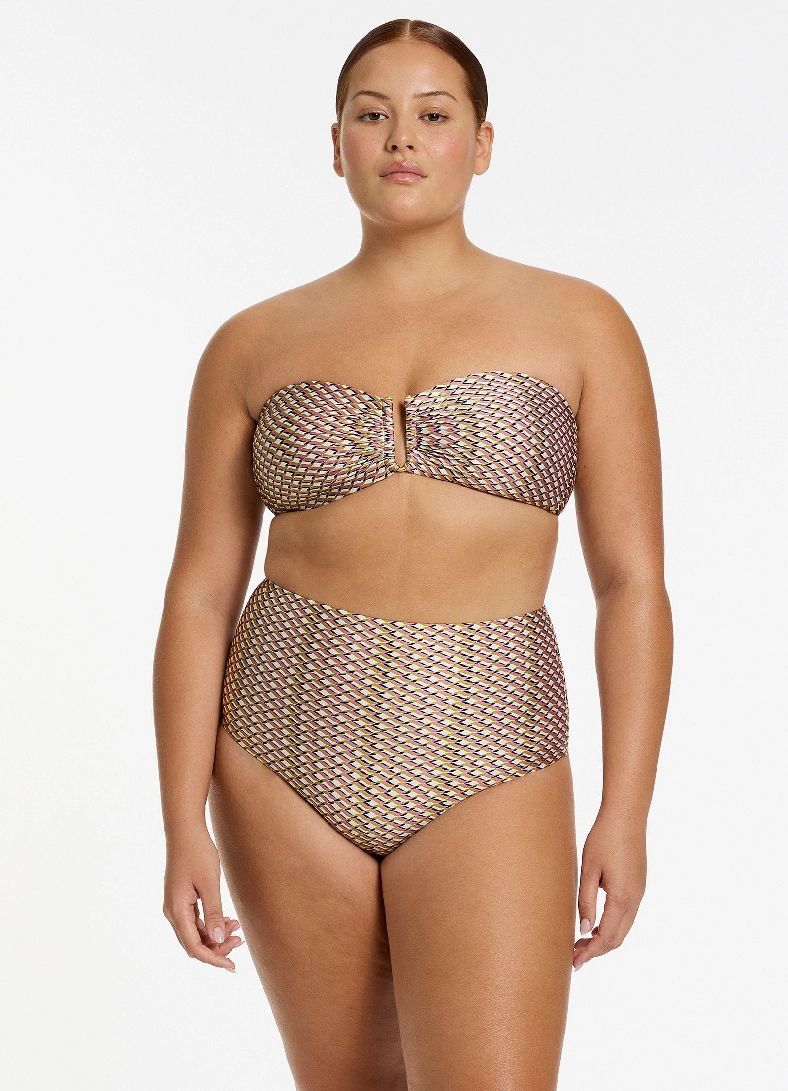 Infinity High Waist Bikini Bottom - Kelp