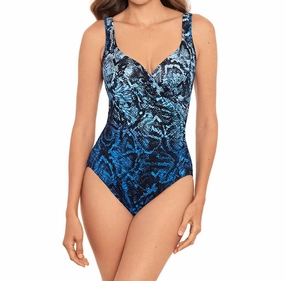 It's A Wrap Underwire One Piece Swimsuit In Blue