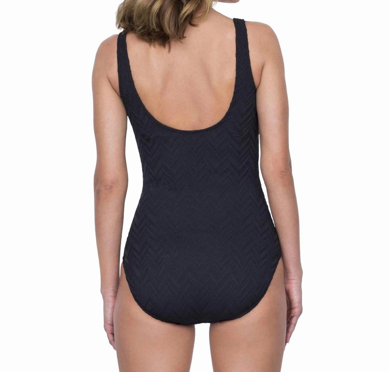 Jazz Square Neck Swimsuit In Black