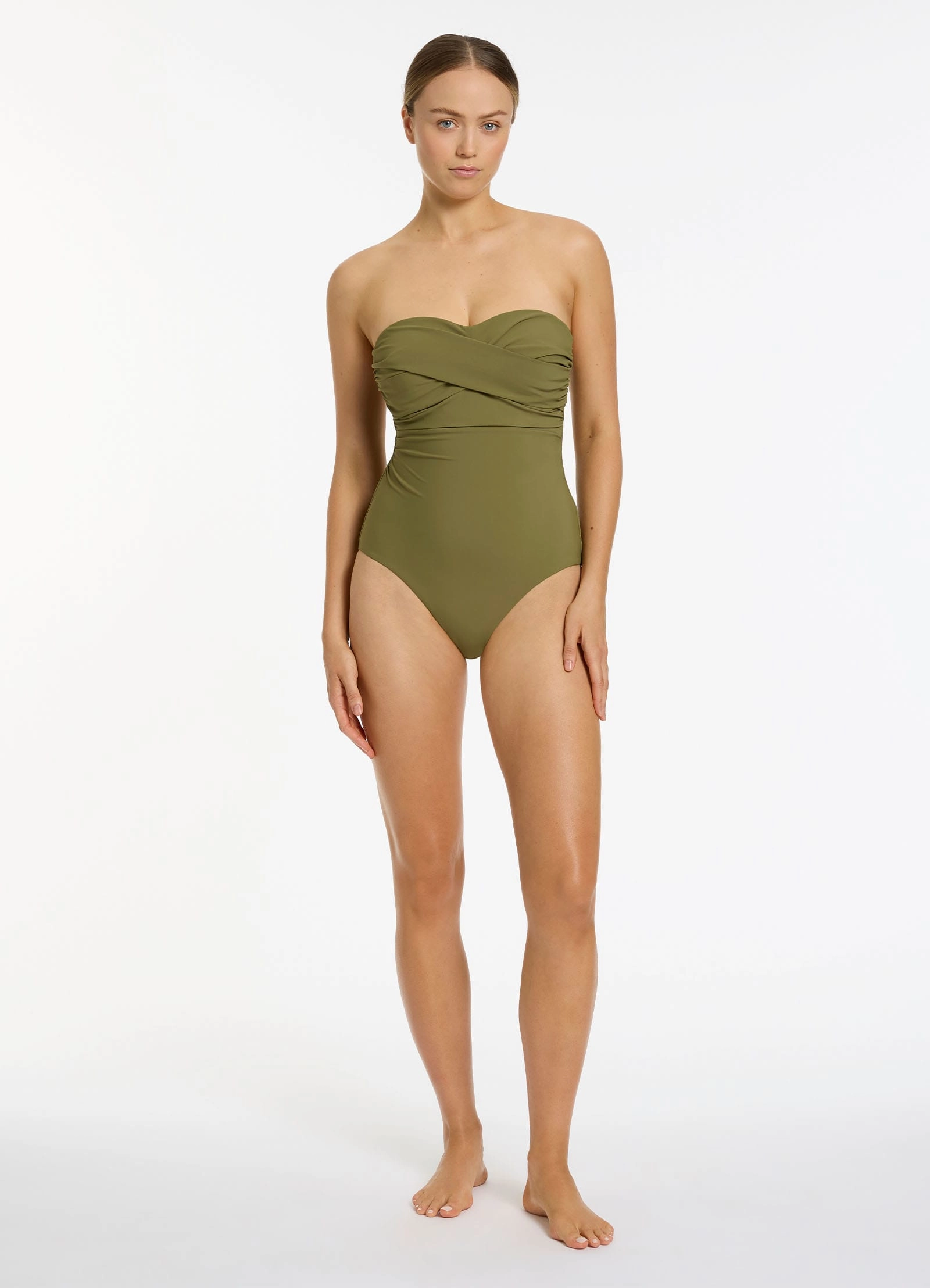 Jetset D-Dd Twist Front One Piece - Moss