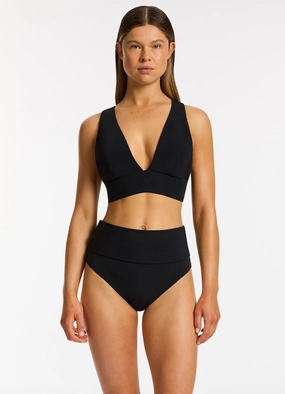 Jetset Soft Triangle Bikini Top - Black
