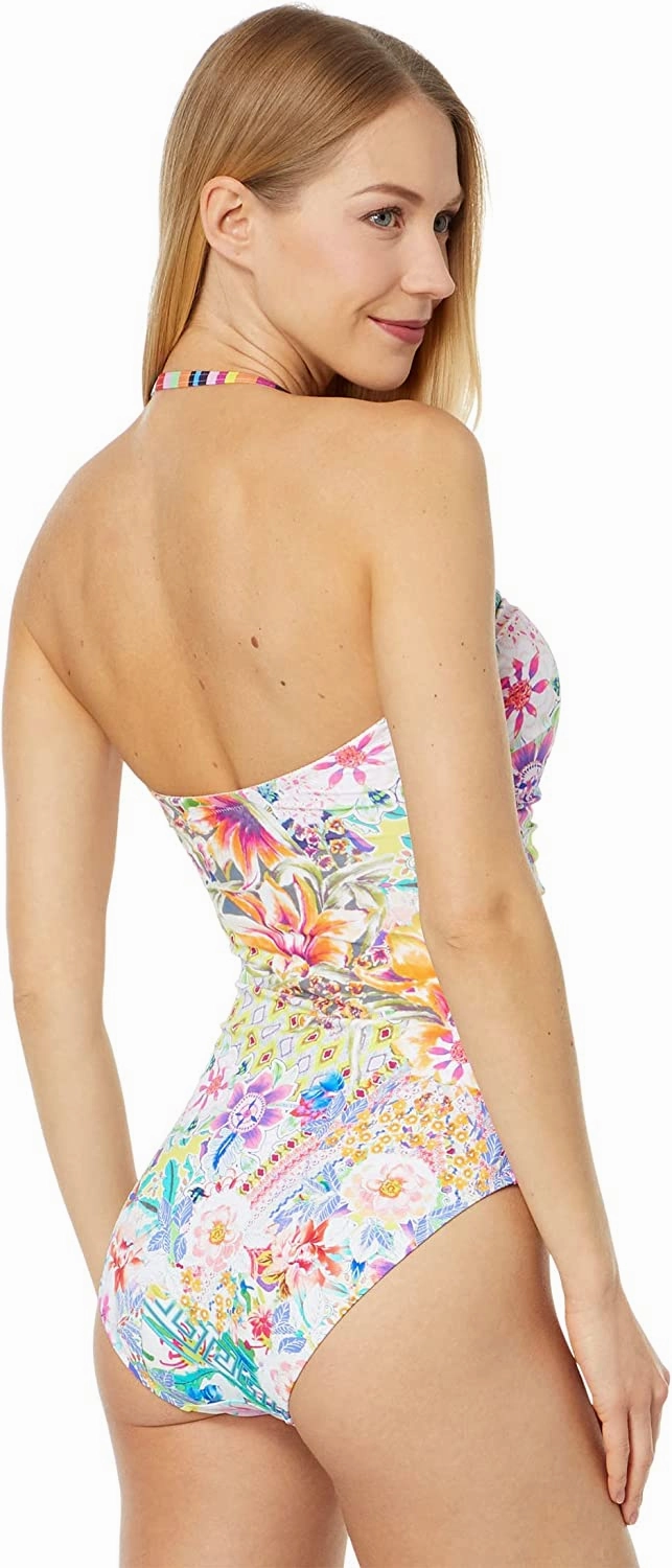 Johnny Was Women Ruched Sweetheart One-Piece Multi Swimsuit