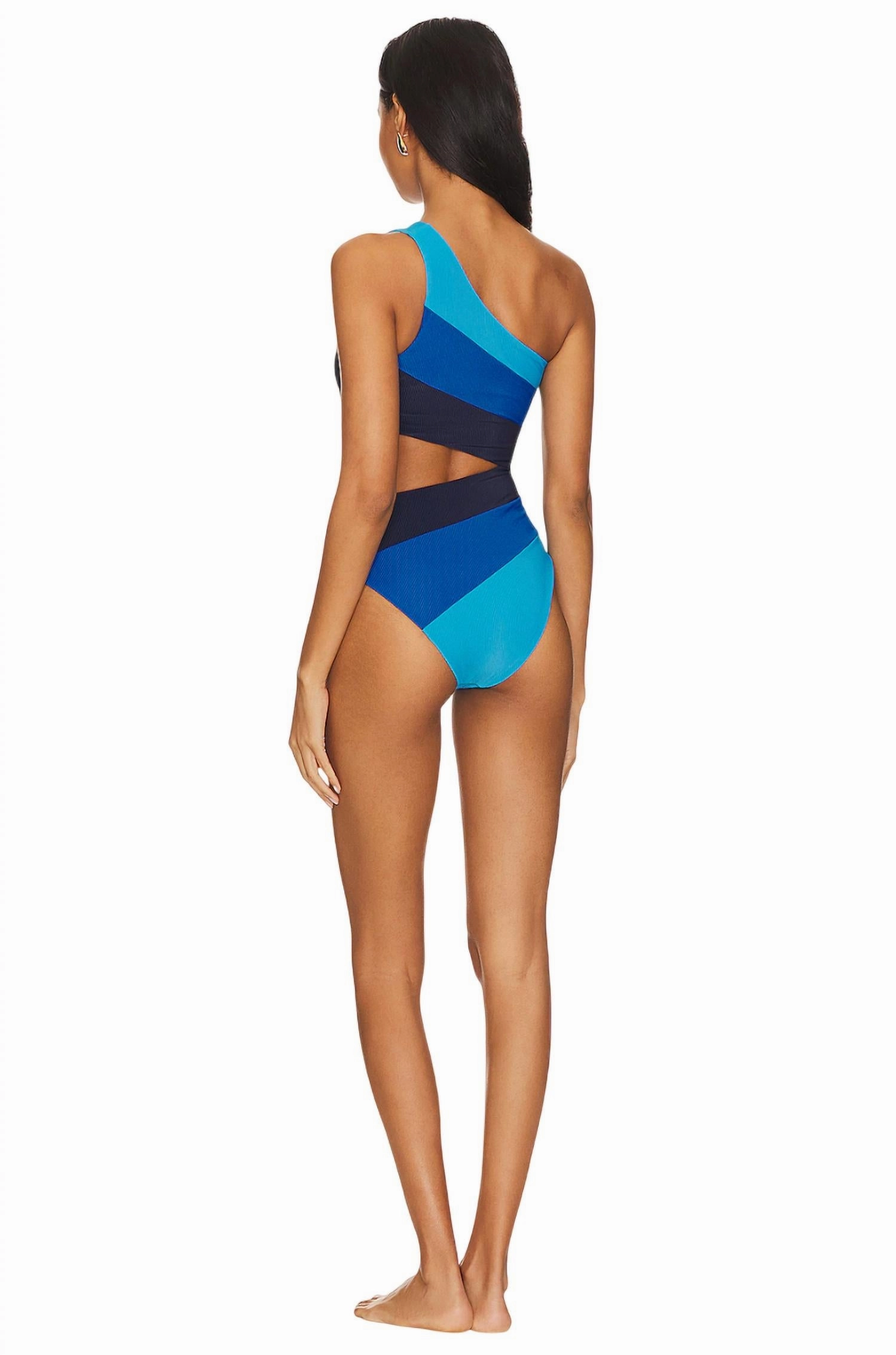 Joyce One Piece Swimsuit In Marine Colorblock