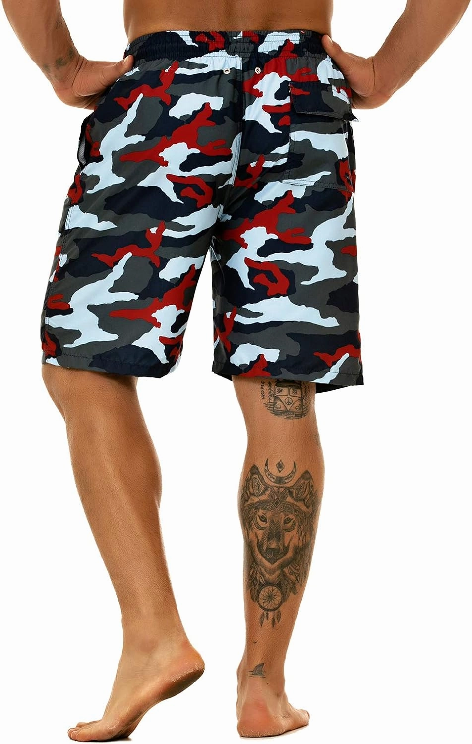 KAILUA SURF Big and Tall Mens Swim Trunks, 9" Mens Designer Bathing Suit Boardshorts