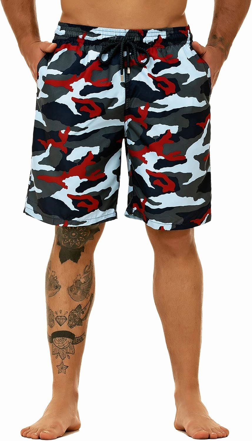 KAILUA SURF Big and Tall Mens Swim Trunks, 9" Mens Designer Bathing Suit Boardshorts