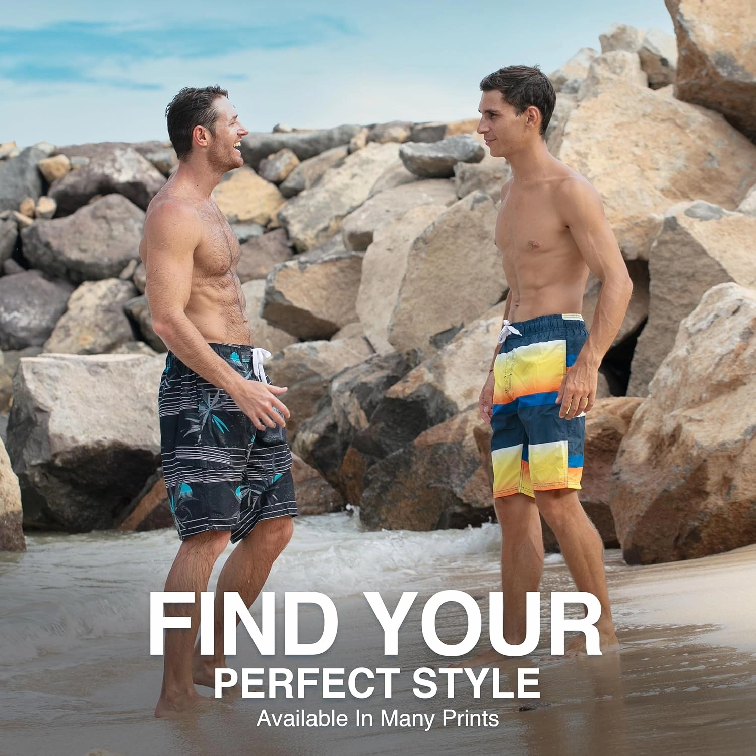 Kanu Surf Bellaire Men's Swim Trunks Quick-Dry Swim Shorts Men, 9" Inseam (Regular & Extended Sizes)