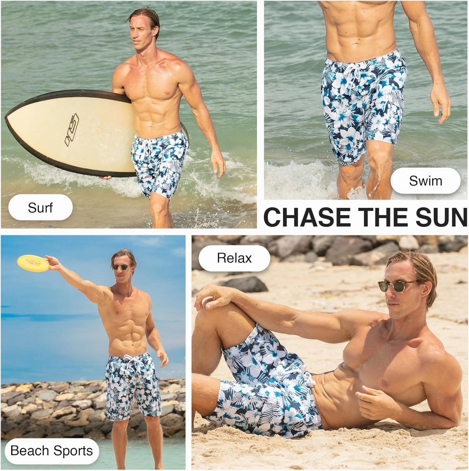 Kanu Surf Men's Infinite Swim Trunks (Regular & Extended Sizes)