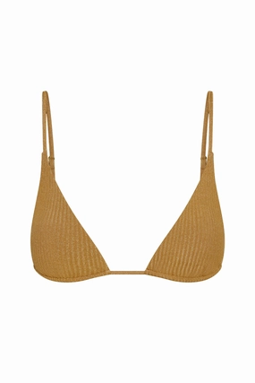 Kauai Top - Antique Gold Lurex Rib