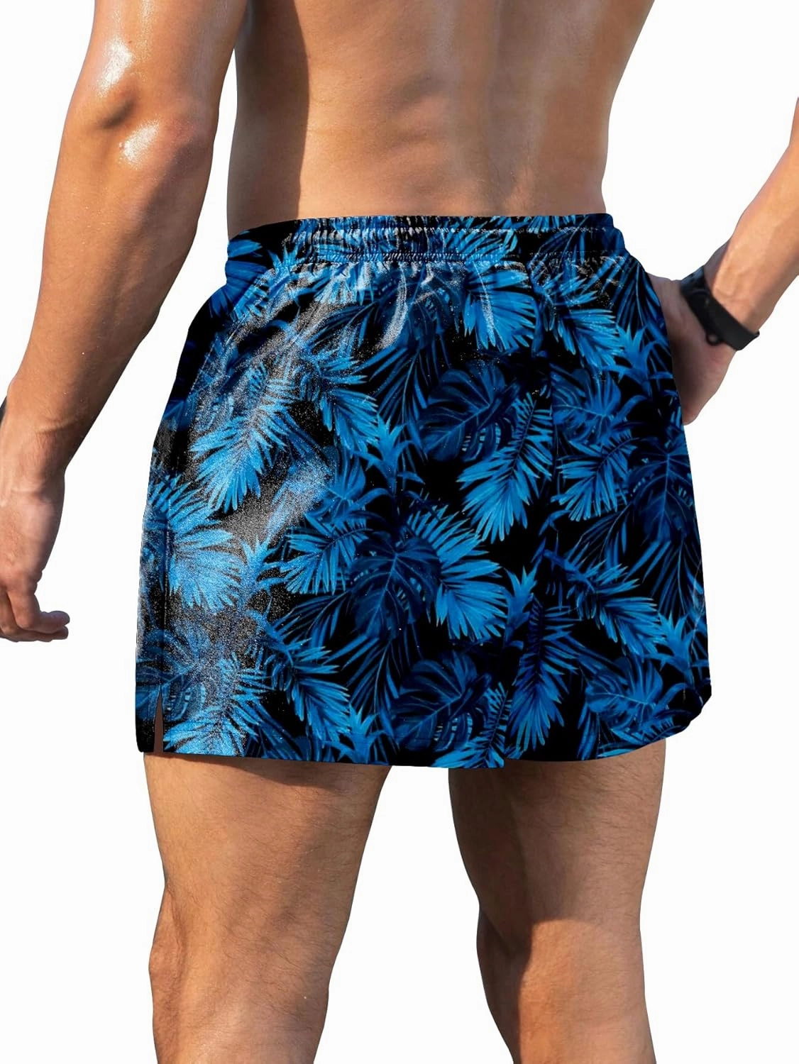 Keevoom Mens Swim Trunks Compression Liner Swim Shorts Swimwear Quick Dry Swimsuit Bathing Suits Board Shorts with Pockets
