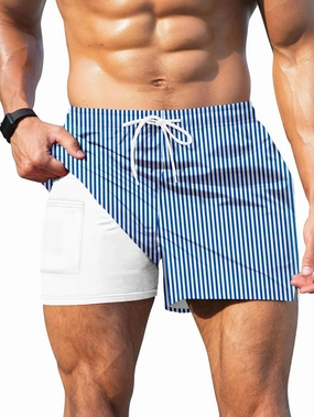 Keevoom Mens Swim Trunks Compression Liner Swim Shorts Swimwear Quick Dry Swimsuit Bathing Suits Board Shorts with Pockets