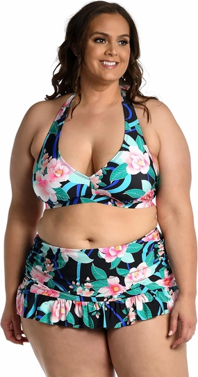 La Blanca Women's Banded Halter Bikini Swimsuit Top