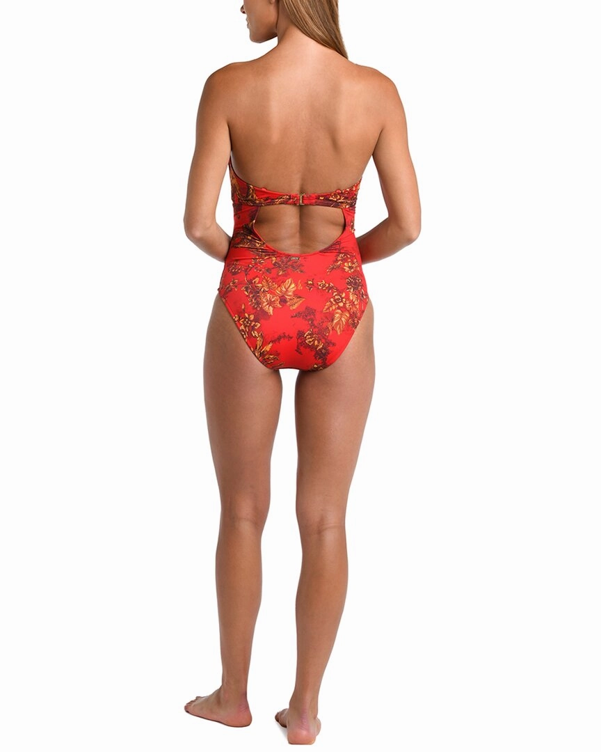 LAGENCE Amie Red Jungle Underwire Bandeau One Pie