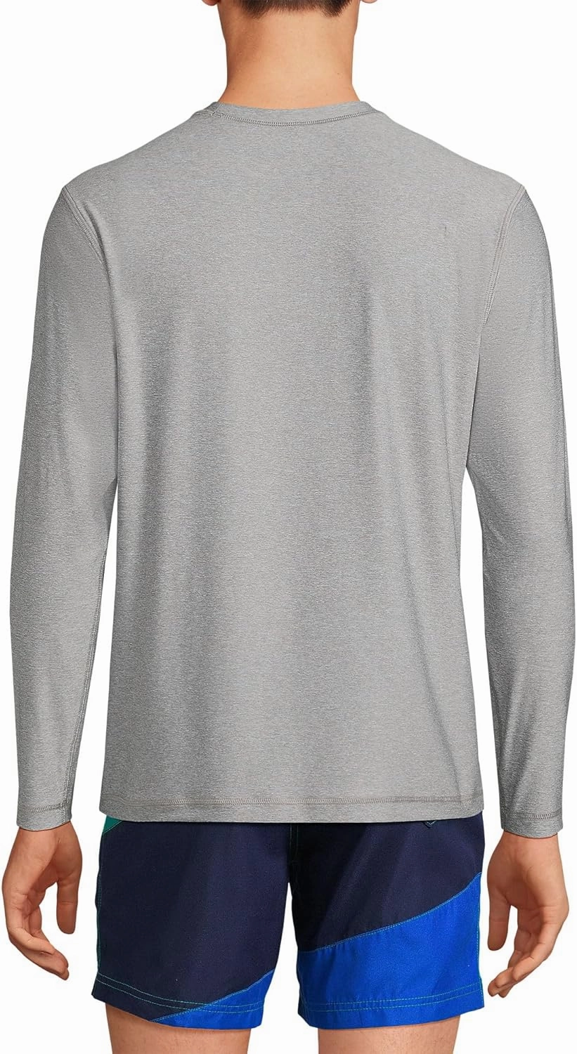Lands' End Men's Long Sleeve Swim Tee Rash Guard