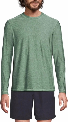 Lands' End Men's Long Sleeve Swim Tee Rash Guard