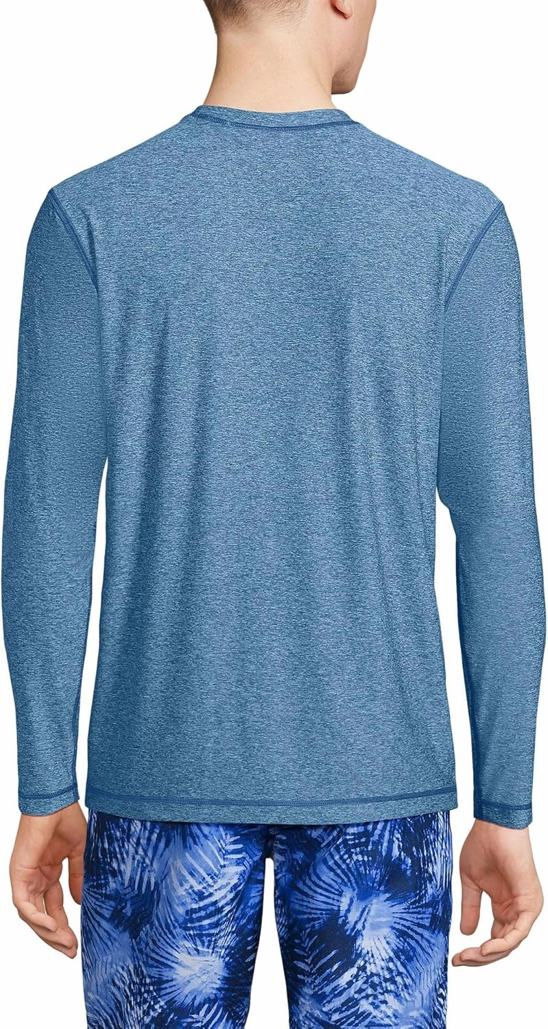 Lands' End Men's Long Sleeve Swim Tee Rash Guard