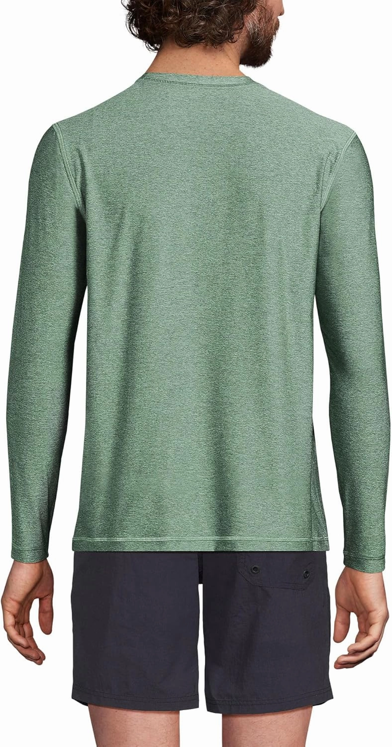 Lands' End Men's Long Sleeve Swim Tee Rash Guard