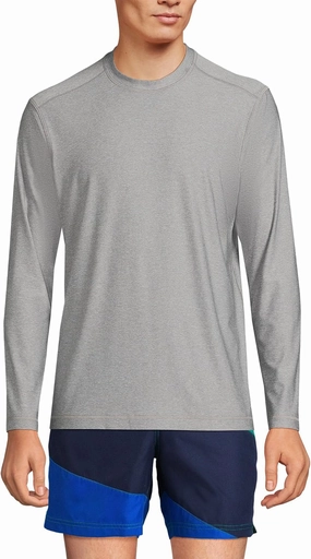 Lands' End Men's Long Sleeve Swim Tee Rash Guard