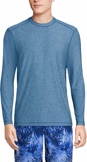 Lands' End Men's Long Sleeve Swim Tee Rash Guard
