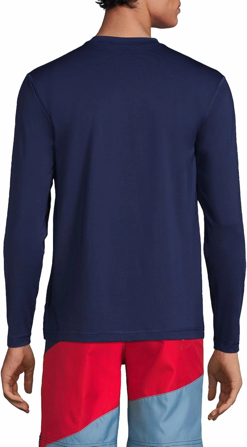 Lands' End Men's Long Sleeve Swim Tee Rash Guard