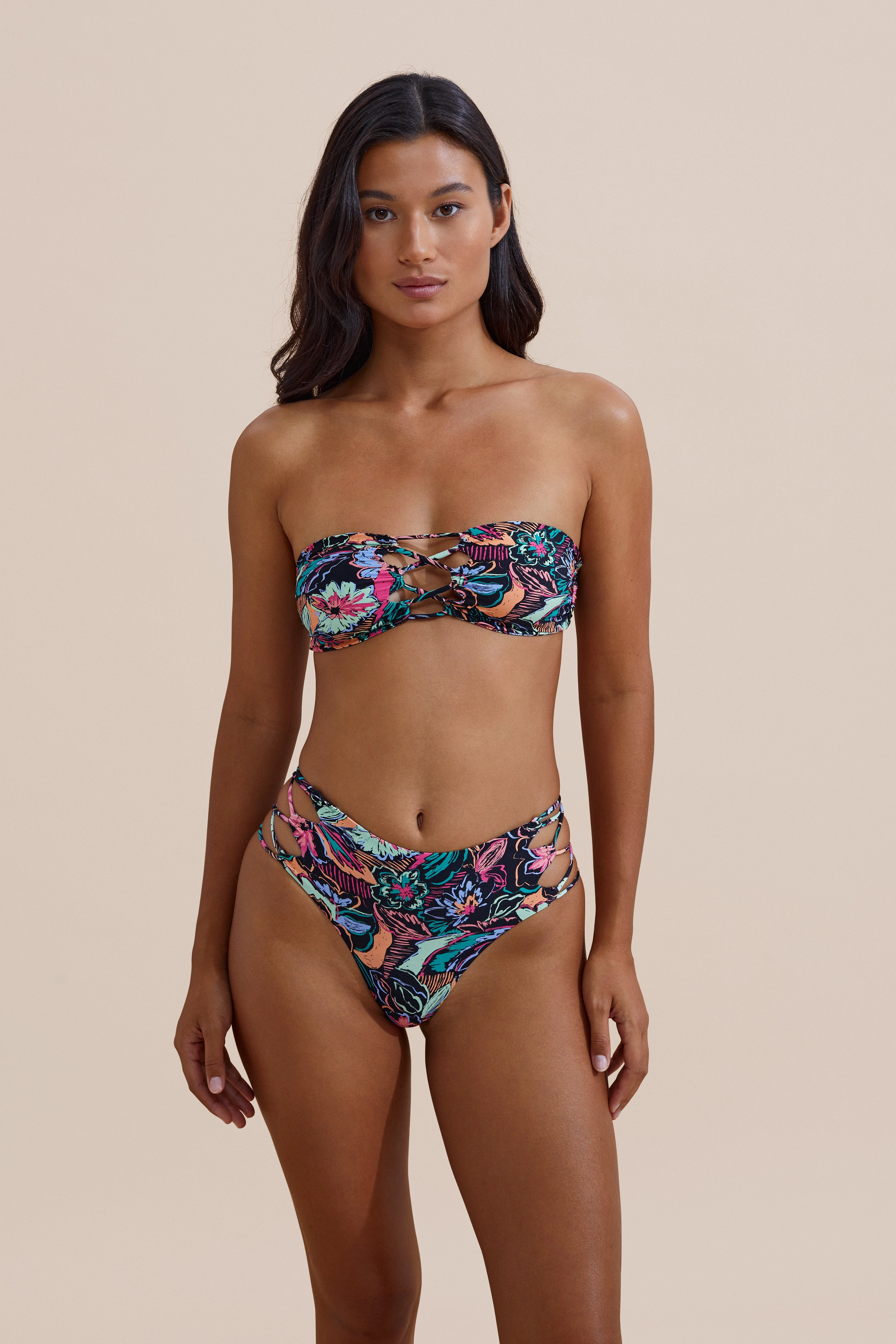 LEILANI BIKINI TOP - TROPICAL SKETCH