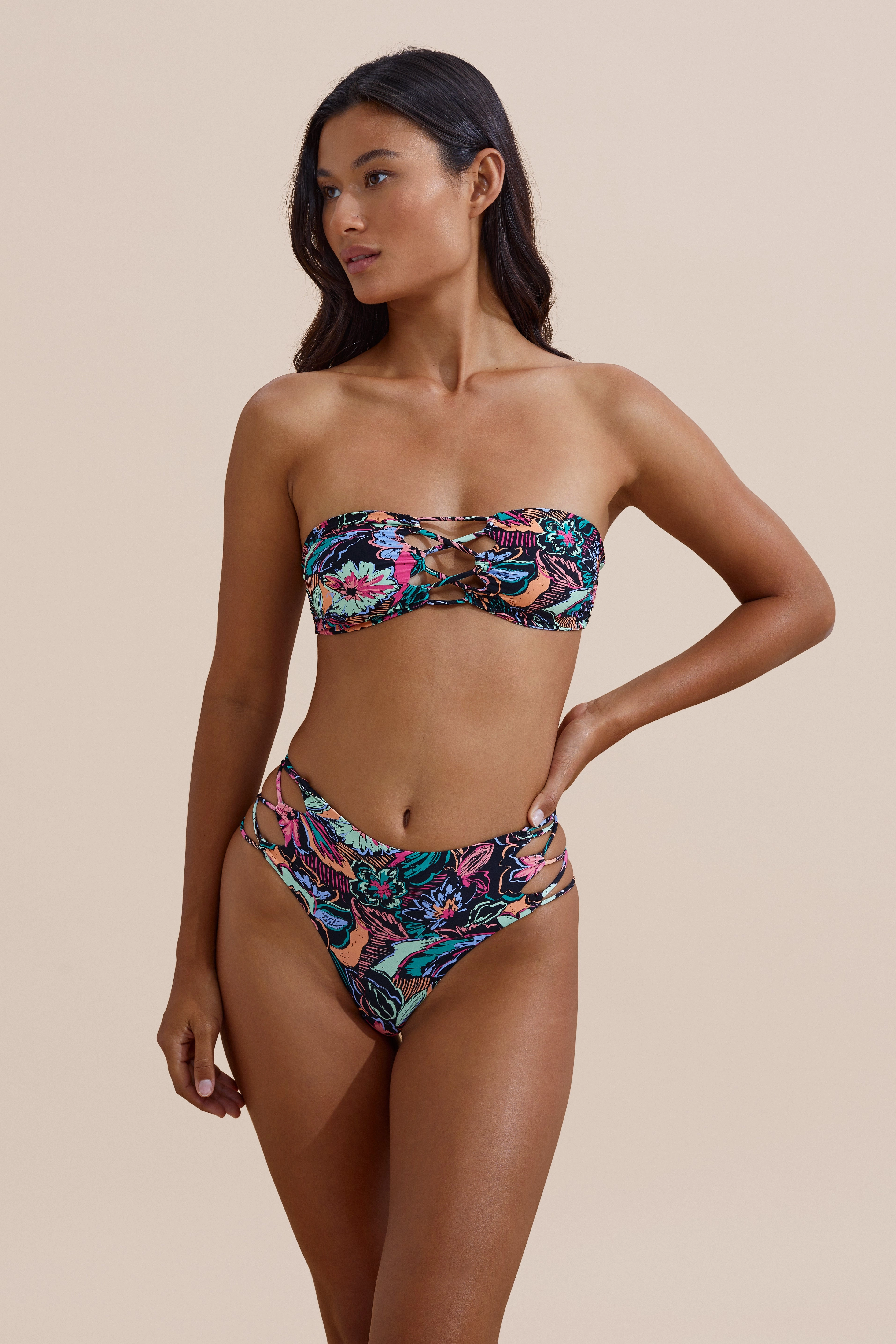 LEILANI BIKINI TOP - TROPICAL SKETCH