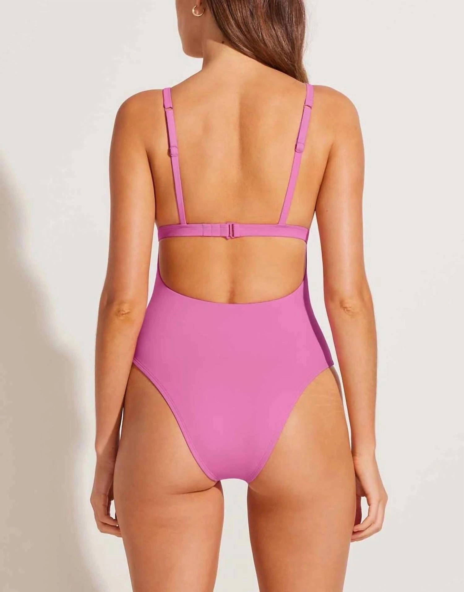 Luxe Link One Piece Swimsuit In Bubblegum Relux
