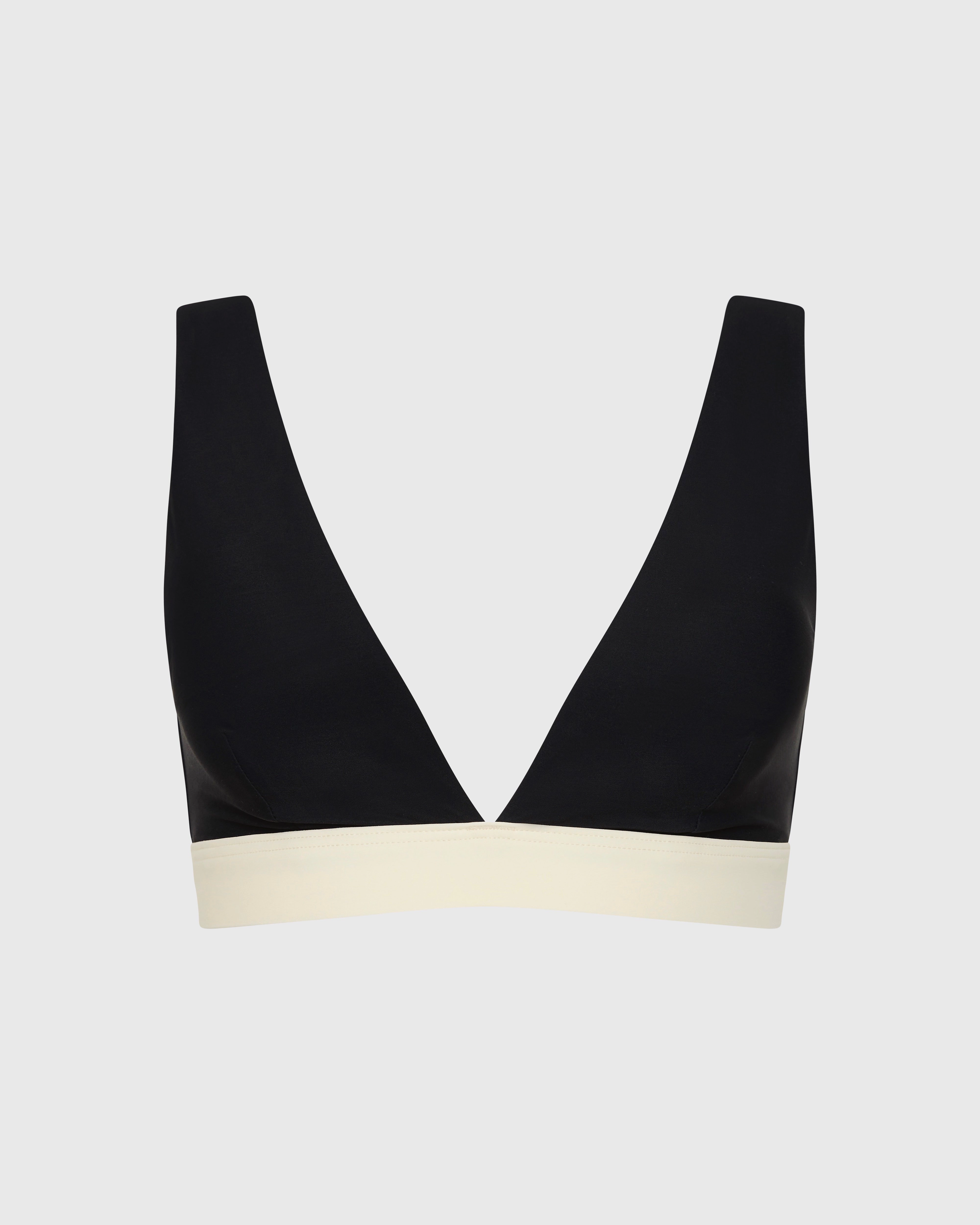 Lya Bikini Top - Black & Pearl (Sculpteur)