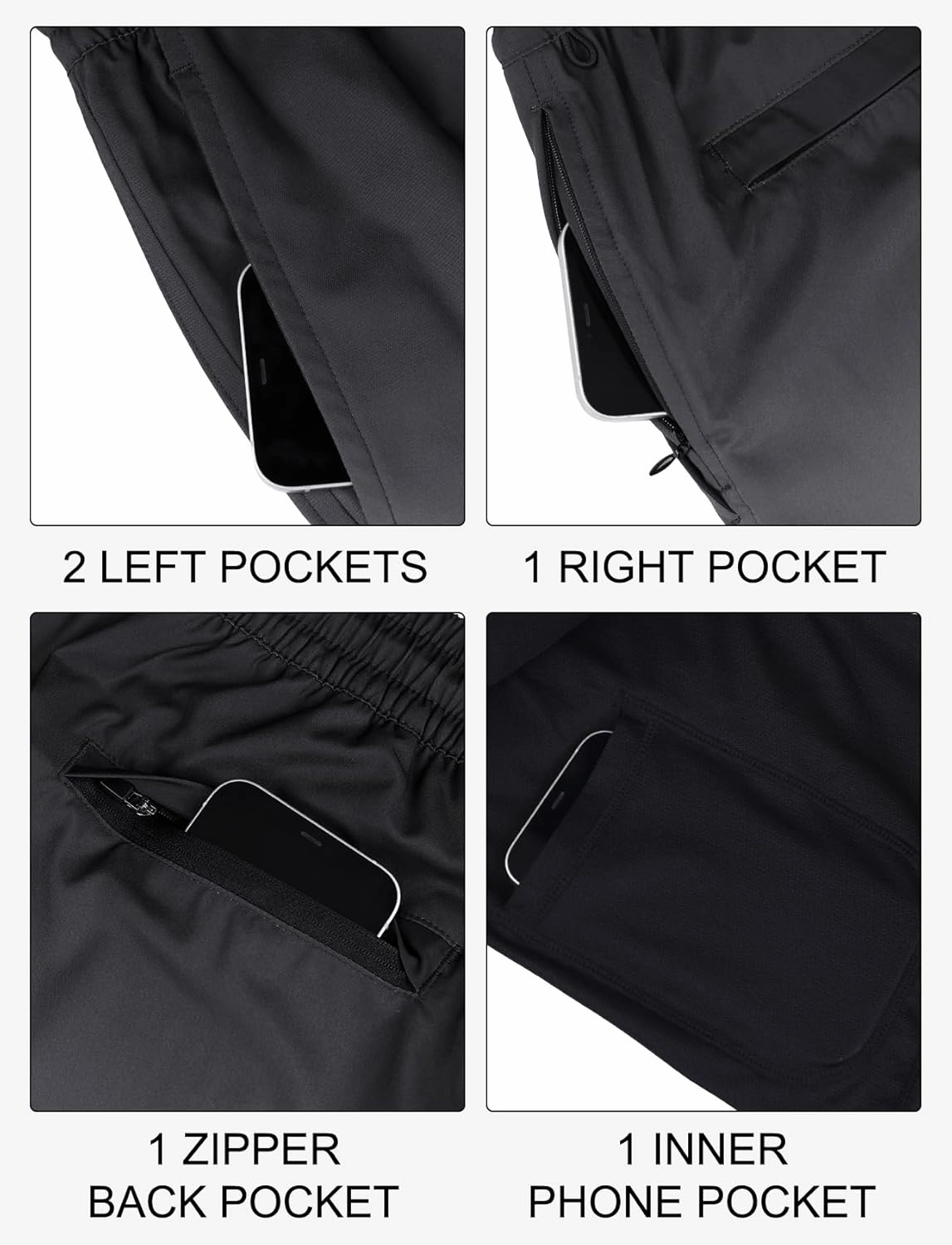 Lzzidou Men Swim Trunks with Compresssion Liner 7 Inch Inseam Board Shorts Bathing Suit with Zipper Pockets